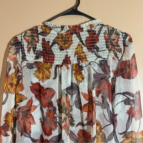 Zara Autumn Floral Ruffle BlouseSize XS - Picture 7 of 7